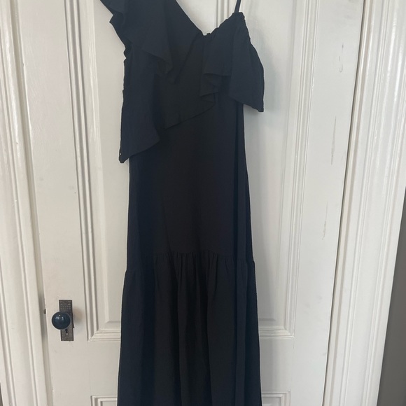 NWT Cuyana Maxi Flounce Dress - Black; size Medium - Picture 2 of 5